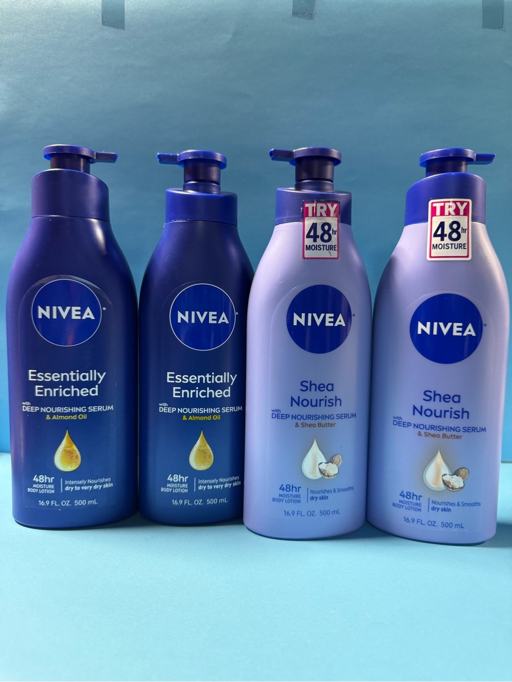 NIVEA Shea Nourish & Essentially Enriched Body Lotion Duo - Blue